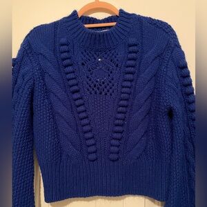 Anthropologie mock neck sweater. Cobalt blue.XS